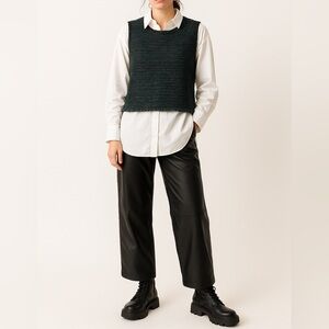 Banana Republic | Textured Tank/Sleeveless Knit Vest Fringe Detail Size Small